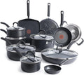 T-Fal Ultimate Hard Anodized Nonstick Cookware Set 17 Piece, Nonstick Pots and P